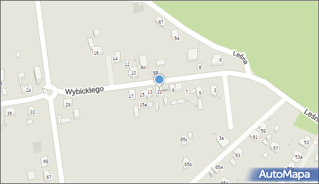 Mysłowice, Wybickiego Józefa, gen., 11, mapa Mysłowice