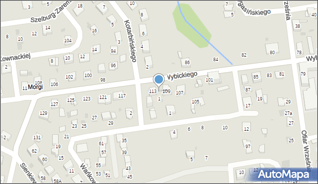 Mysłowice, Wybickiego Józefa, gen., 111, mapa Mysłowice
