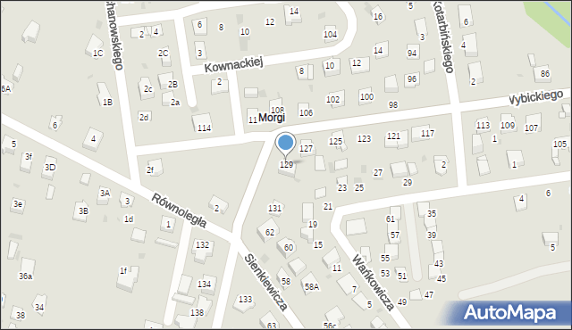 Mysłowice, Wybickiego Józefa, gen., 129, mapa Mysłowice