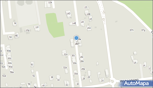 Mysłowice, Wybickiego Józefa, gen., 28d, mapa Mysłowice