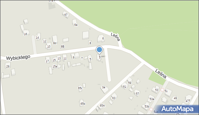 Mysłowice, Wybickiego Józefa, gen., 3, mapa Mysłowice