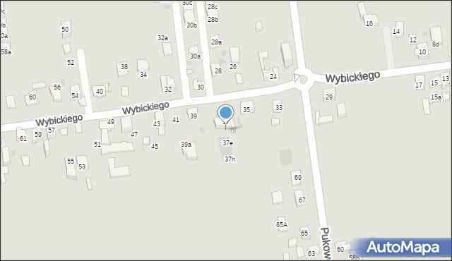 Mysłowice, Wybickiego Józefa, gen., 37d, mapa Mysłowice