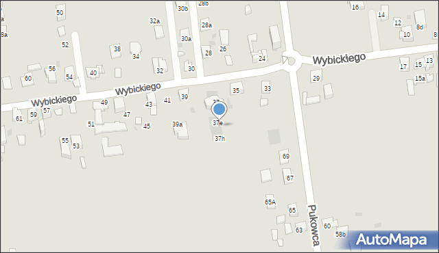 Mysłowice, Wybickiego Józefa, gen., 37f, mapa Mysłowice