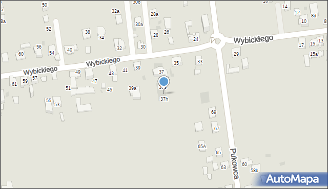 Mysłowice, Wybickiego Józefa, gen., 37g, mapa Mysłowice