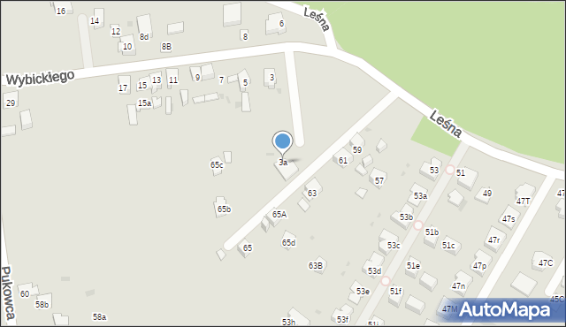 Mysłowice, Wybickiego Józefa, gen., 3a, mapa Mysłowice
