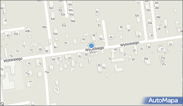 Mysłowice, Wybickiego Józefa, gen., 57, mapa Mysłowice