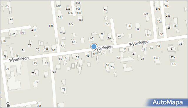 Mysłowice, Wybickiego Józefa, gen., 59, mapa Mysłowice