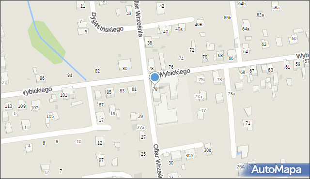 Mysłowice, Wybickiego Józefa, gen., 79, mapa Mysłowice