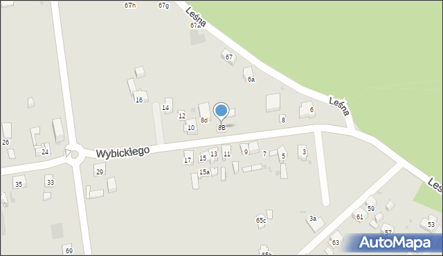 Mysłowice, Wybickiego Józefa, gen., 8B, mapa Mysłowice
