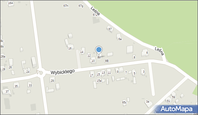 Mysłowice, Wybickiego Józefa, gen., 8d, mapa Mysłowice