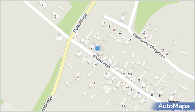 Myszków, Wyzwolenia, 9, mapa Myszków