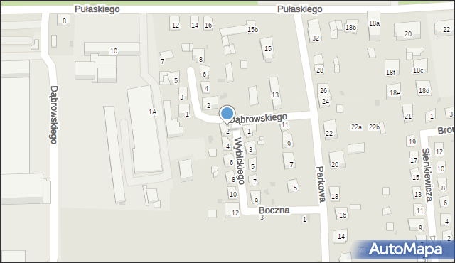 Namysłów, Wybickiego Józefa, gen., 2, mapa Namysłów