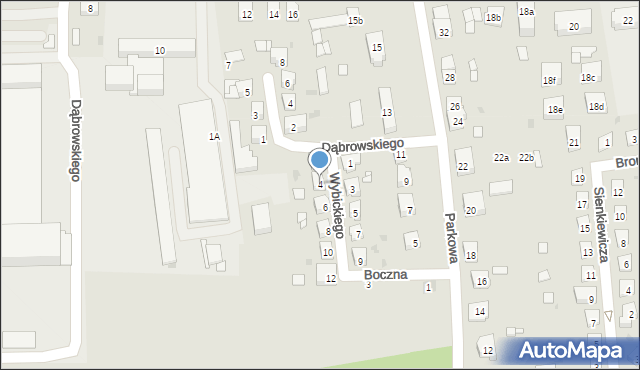 Namysłów, Wybickiego Józefa, gen., 4, mapa Namysłów