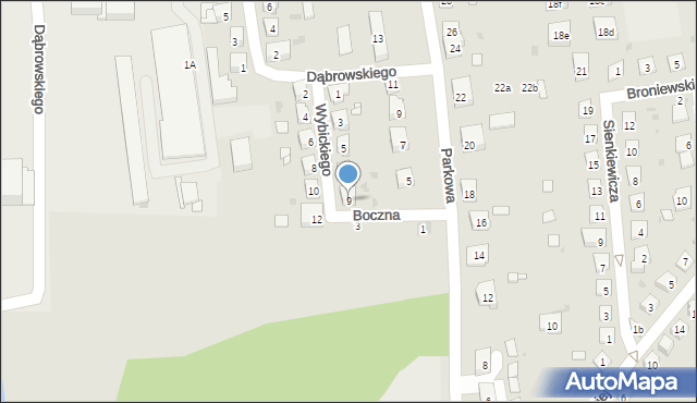 Namysłów, Wybickiego Józefa, gen., 9, mapa Namysłów
