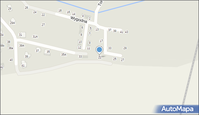 Niepołomice, Wygodna, 21, mapa Niepołomice