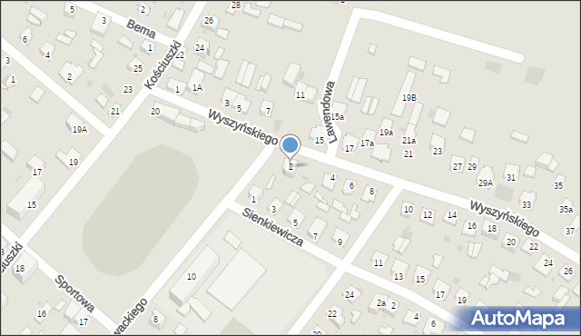 Nisko, Wyszyńskiego Stefana, ks. prym. kard., 2, mapa Nisko