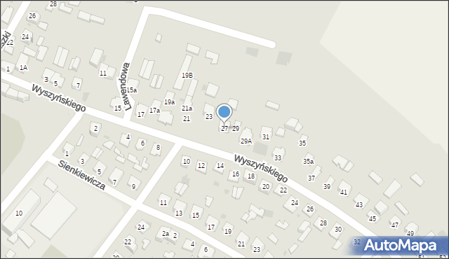 Nisko, Wyszyńskiego Stefana, ks. prym. kard., 27, mapa Nisko