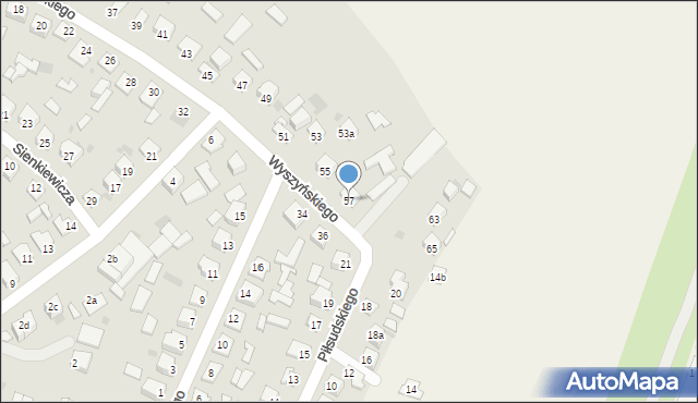 Nisko, Wyszyńskiego Stefana, ks. prym. kard., 57, mapa Nisko