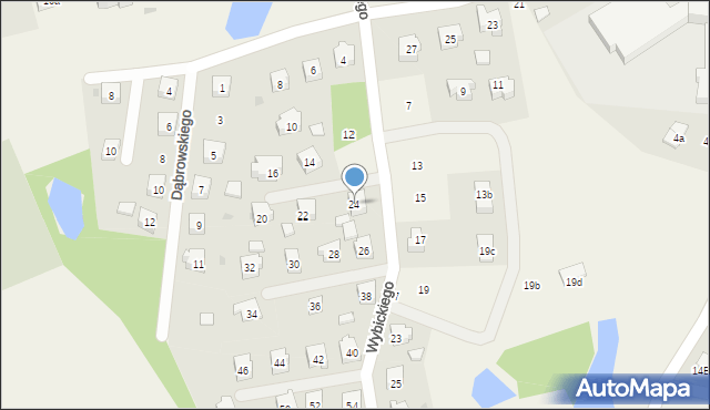 Nowa Karczma, Wybickiego Józefa, gen., 24, mapa Nowa Karczma