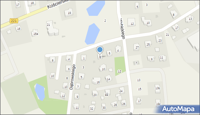 Nowa Karczma, Wybickiego Józefa, gen., 8, mapa Nowa Karczma