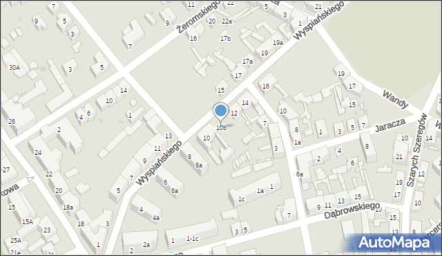 Nowa Sól, Wyspiańskiego Stanisława, 10b, mapa Nowa Sól