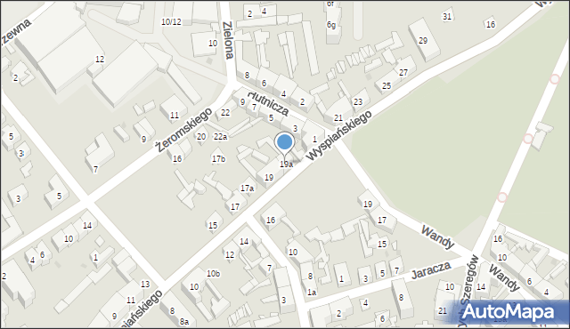 Nowa Sól, Wyspiańskiego Stanisława, 19a, mapa Nowa Sól