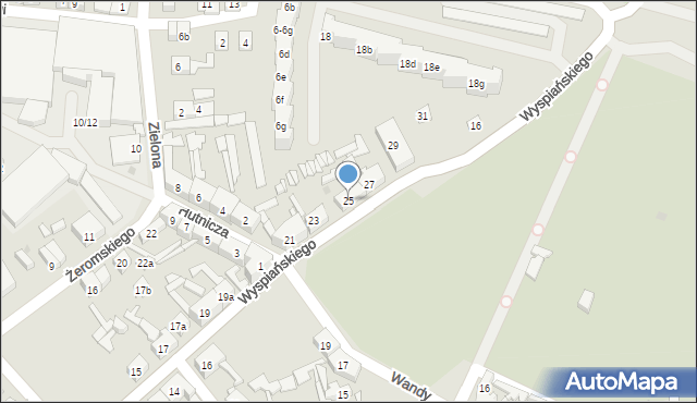 Nowa Sól, Wyspiańskiego Stanisława, 25, mapa Nowa Sól