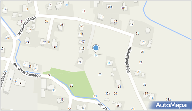 Nowa Wieś, Wyspiańskiego Stanisława, 14, mapa Nowa Wieś