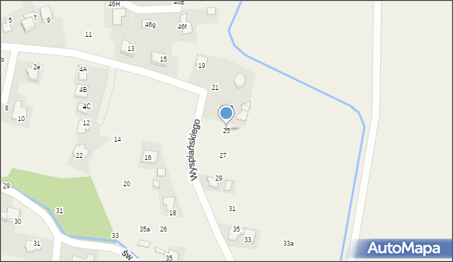 Nowa Wieś, Wyspiańskiego Stanisława, 25, mapa Nowa Wieś