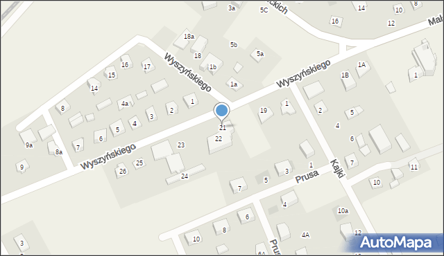 Nowa Wieś Ełcka, Wyszyńskiego Stefana, ks. kard., 21, mapa Nowa Wieś Ełcka