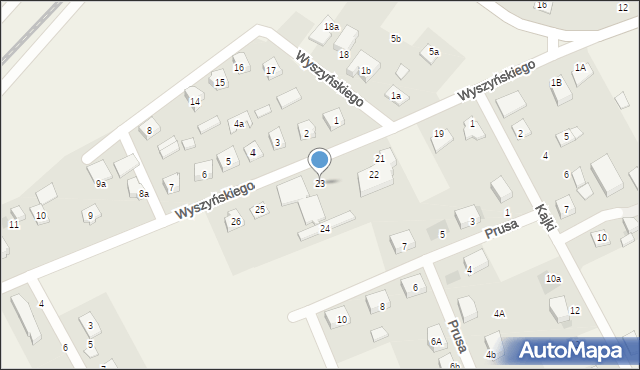 Nowa Wieś Ełcka, Wyszyńskiego Stefana, ks. kard., 23, mapa Nowa Wieś Ełcka