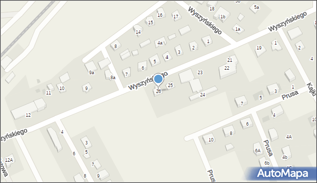 Nowa Wieś Ełcka, Wyszyńskiego Stefana, ks. kard., 26, mapa Nowa Wieś Ełcka