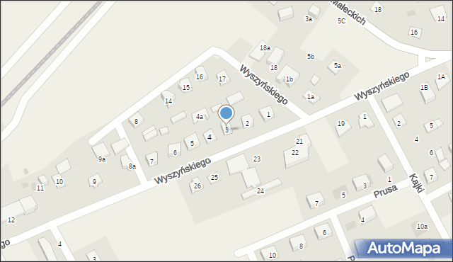 Nowa Wieś Ełcka, Wyszyńskiego Stefana, ks. kard., 3, mapa Nowa Wieś Ełcka