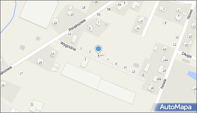 Nowa Wieś Wrocławska, Wygodna, 5, mapa Nowa Wieś Wrocławska