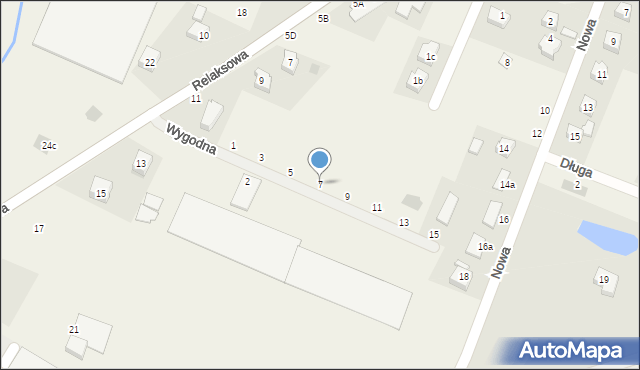 Nowa Wieś Wrocławska, Wygodna, 7, mapa Nowa Wieś Wrocławska