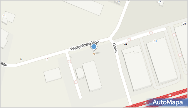 Nowa Wieś Wrocławska, Wymysłowskiego Józefa, 9, mapa Nowa Wieś Wrocławska