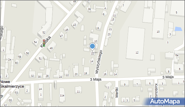 Nowe Skalmierzyce, Wyszyńskiego Stefana, ks. kard., 12, mapa Nowe Skalmierzyce