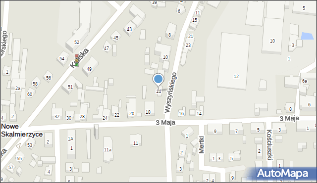 Nowe Skalmierzyce, Wyszyńskiego Stefana, ks. kard., 14, mapa Nowe Skalmierzyce