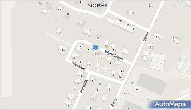 Nowogard, Wybickiego Józefa, gen., 4, mapa Nowogard