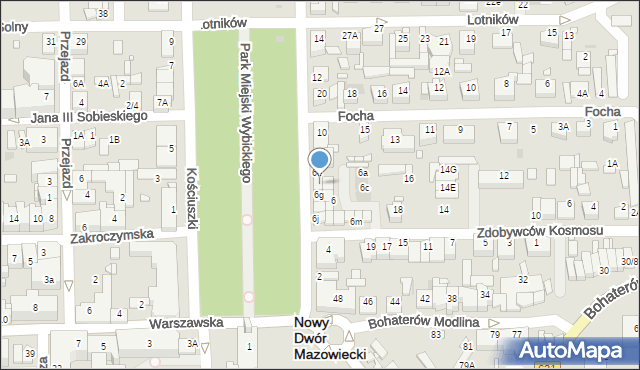 Nowy Dwór Mazowiecki, Wybickiego Józefa, gen., 6f, mapa Nowy Dwór Mazowiecki