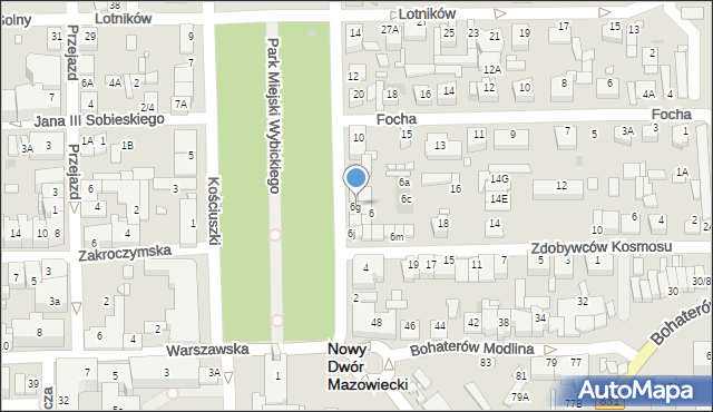 Nowy Dwór Mazowiecki, Wybickiego Józefa, gen., 6g, mapa Nowy Dwór Mazowiecki