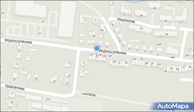 Nowy Tomyśl, Wypoczynkowa, 2c, mapa Nowy Tomyśl