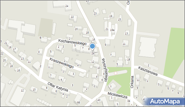 Oborniki Śląskie, Wyszyńskiego Stefana, ks. kard., 14, mapa Oborniki Śląskie