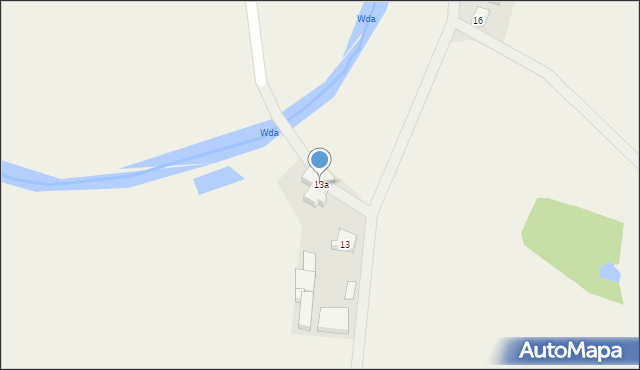 Odry, Wybudowanie Pod Miedzno, 13a, mapa Odry