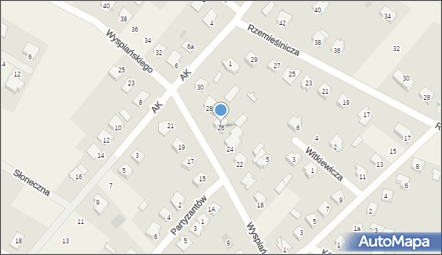 Olszewo-Borki, Wyspiańskiego Stanisława, 26, mapa Olszewo-Borki