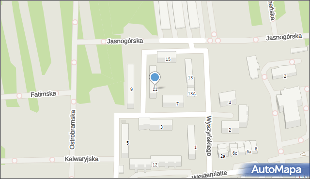 Opoczno, Wyszyńskiego Stefana, ks. prym. kard., 11, mapa Opoczno