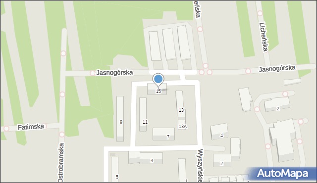 Opoczno, Wyszyńskiego Stefana, ks. prym. kard., 15, mapa Opoczno