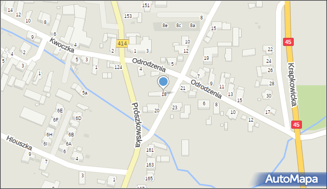 Opole, Wyszomirskiego Bogumiła, 18, mapa Opola