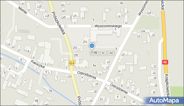 Opole, Wyszomirskiego Bogumiła, 8f, mapa Opola
