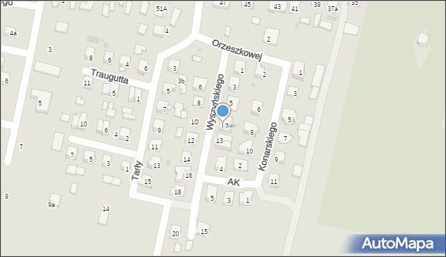 Opole Lubelskie, Wyszyńskiego Stefana, ks. kard., 7A, mapa Opole Lubelskie